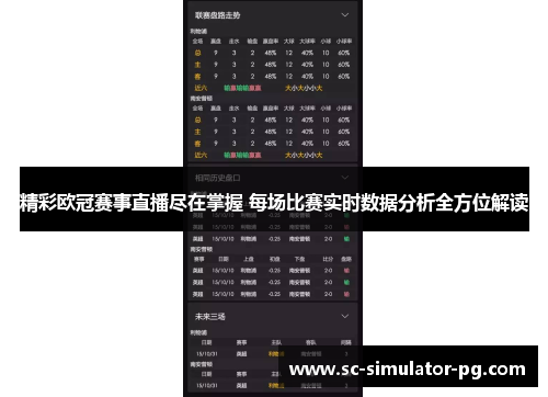精彩欧冠赛事直播尽在掌握 每场比赛实时数据分析全方位解读