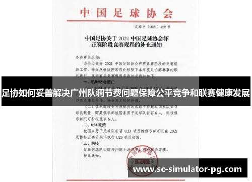 足协如何妥善解决广州队调节费问题保障公平竞争和联赛健康发展